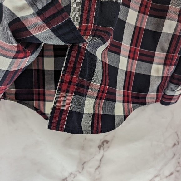 LRL Ralph Lauren Shirt Mens Large Red Black White Plaid Button Up Long Sleeve - Picture 5 of 11